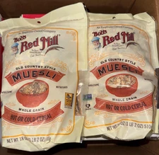 Pack of 2 Bob's Red Mill Old Country Style Muesli Whole Grain 18 oz EXP 10/2026