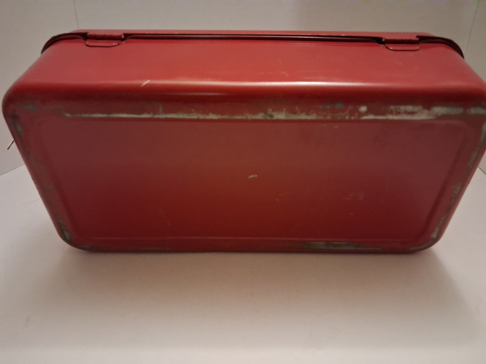 Disston My Buddy Red Metal Tackle Box/ Toolbox 1960s Vintage Made in USA