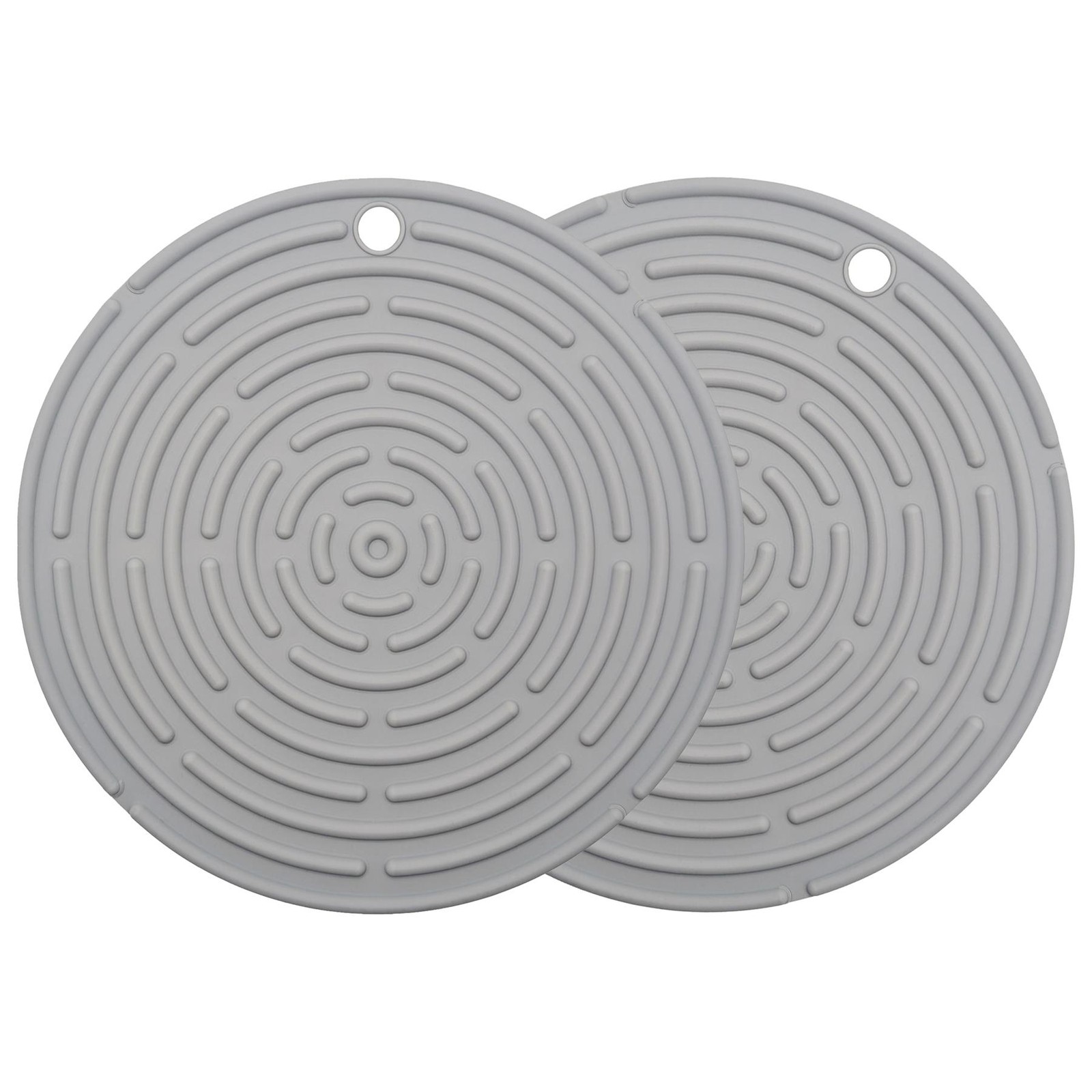 Argon Tableware Silicone Trivets - 18Cm - Grey - Pack Of 2 - Grey - Image 2