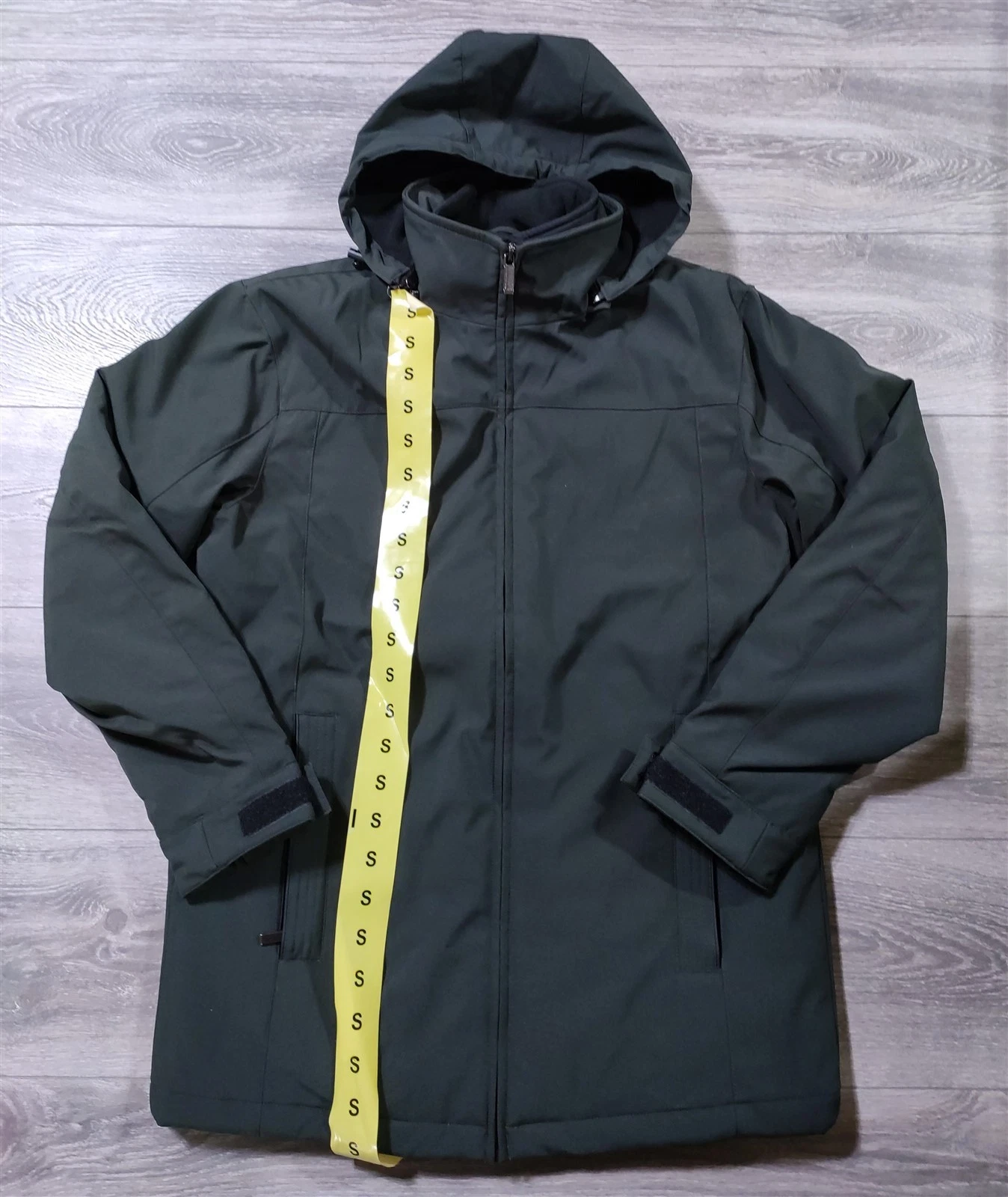 Weatherproof Jacket Mens Small Green Tech Coat Water Resistant Stretch Hooded