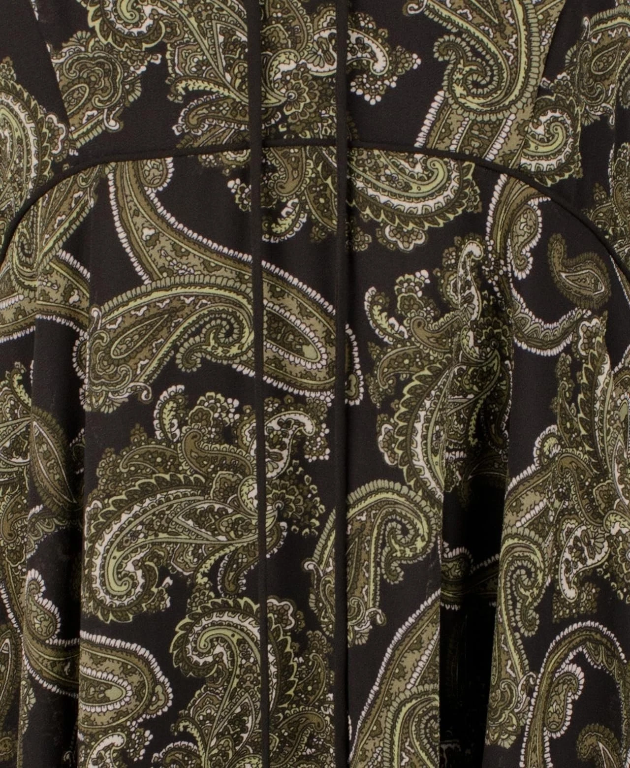 Abito donna Michael Kors Paisley Georgette scollo buco della serratura OLV 6 oliva