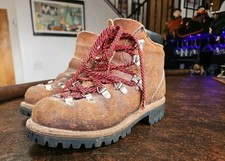 Vintage 80s Leather Mountaineering Boots Womens Size 6 Waffle Stompers Vibram