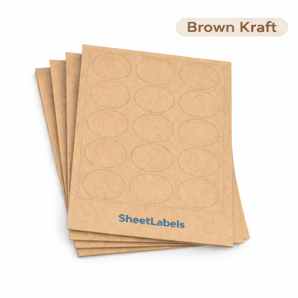 A4 LABELS Brown Kraft Round Labels | A4 Self Adhesive Labels