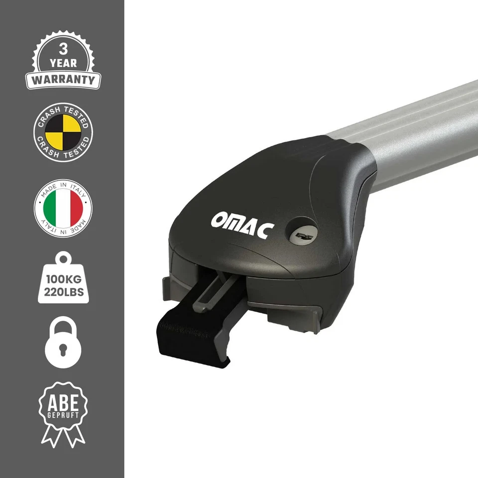 Portaequipajes portaequipajes portaequipajes de techo para Mini Cooper Paceman R61 2013-2016 gris aluminio 2x Foto 3 de 4