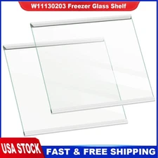 1/2Pack W11130203 Freezer Glass Shelf For Whirlpool Refrigerator Part W10527849