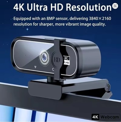 4K HD Mini Webcam mit Mikrofon, 30fps  für PC/Laptop