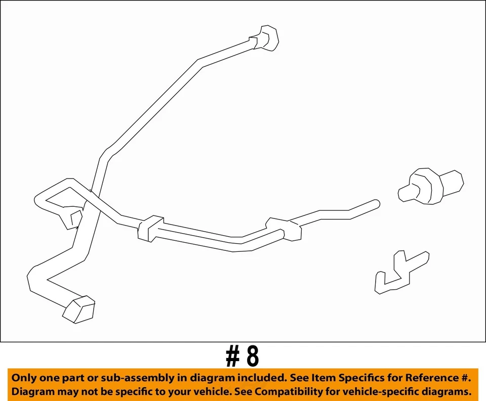Componentes de emisión del sistema de emisiones de fusión Ford OEM 13-16 - Conjunto de manguera DG9Z9D289P Foto 2 de 2