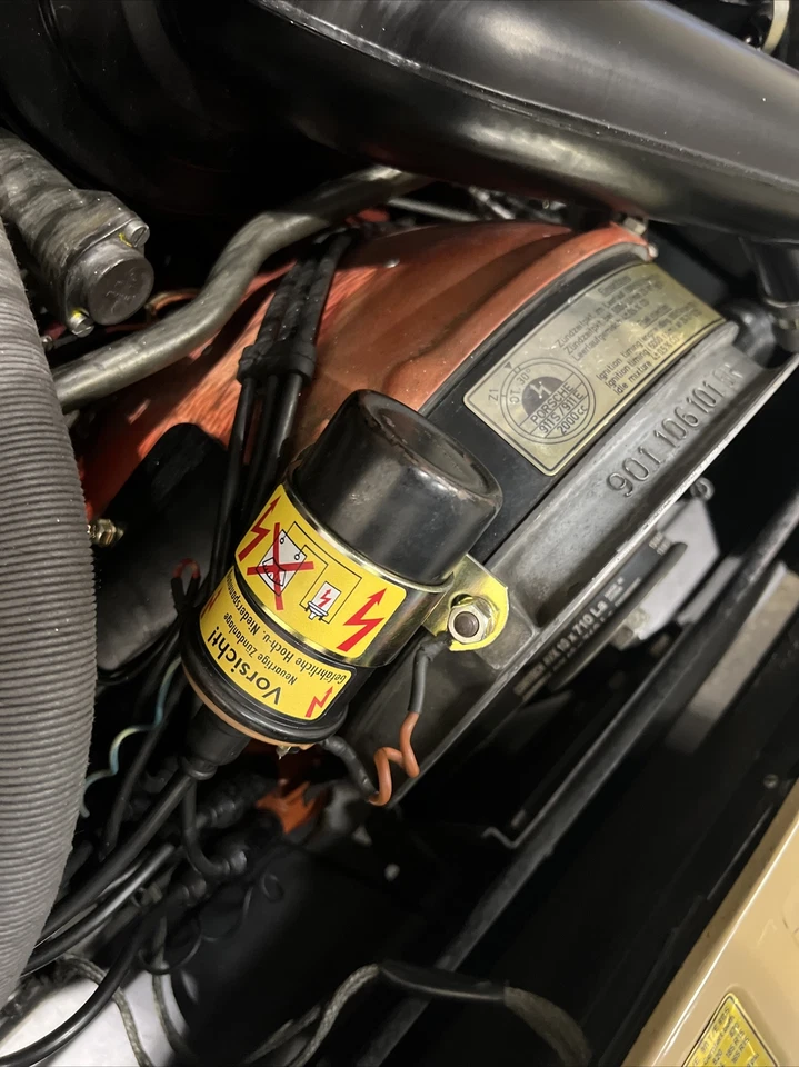 3 件 BOSCH 点火线圈 12V 贴纸贴花 911 保时捷 69-73 Concours Vorsicht — 第 3/4 张图片