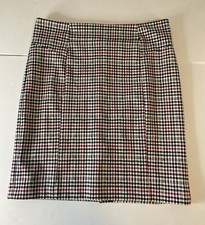 Michael Kors Ladies Houndstooth Lined Back Zipper w/Slit Skirt Sz Med