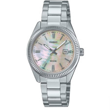Casio LTP-1302DS-4A Ladies 50M WR Watch Stainless Steel mother of pearl New