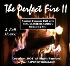 FIREPLACE DVD Multiple Logs w/ Real Crackling Sounds Warm Romantic Holiday Video