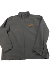 Mens THE NORTH FACE Gray Windwall Tech Stretch Soft Shell Jacket Sz 2XL *LOGOS*