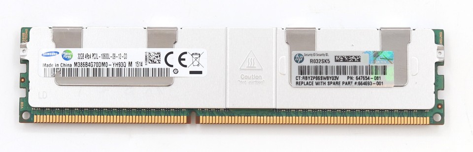 Mémoire RAM Pour Serveur 32 Go DDR3 PC3-10600L 1333 MHz LRDIMM