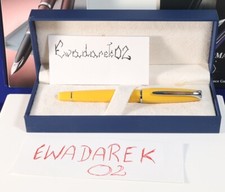 Waterman CHARLESTON Rollerball Pen, Yellow  Chrome Trim,NOS , Very Rare, LOOK