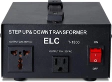 T Series 1500+ Watt Voltage Converter Transformer - Step Up/Down - 110V to 220V