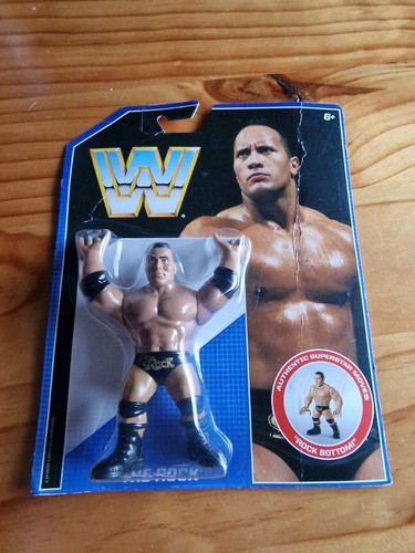  WWE MATTEL RETRO SERIES 2 THE ROCK WRESTLING ACTI...