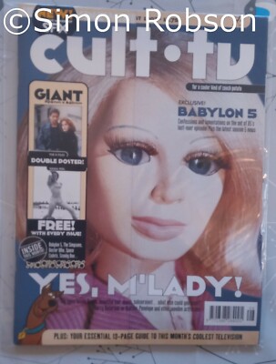 CULT TV VOL 1 # 1 AUGUST 1997 MAGAZINE X-FILES EMMA PEEL POSTER MINT CONDITION
