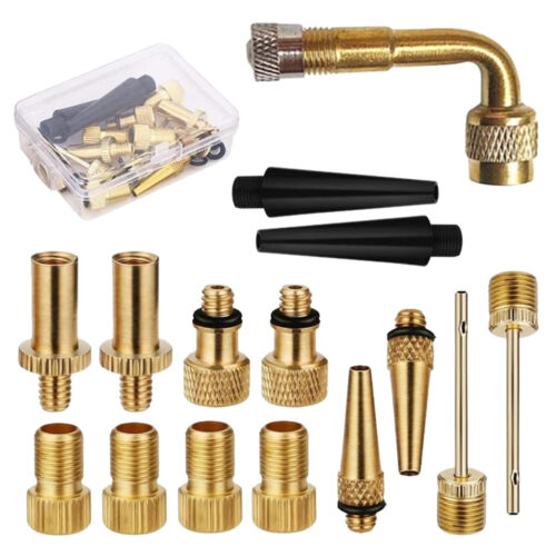 15PCS Brass Presta Valve Schrader Adaptor Bicycle Mountain Bike Tire Tube Pump