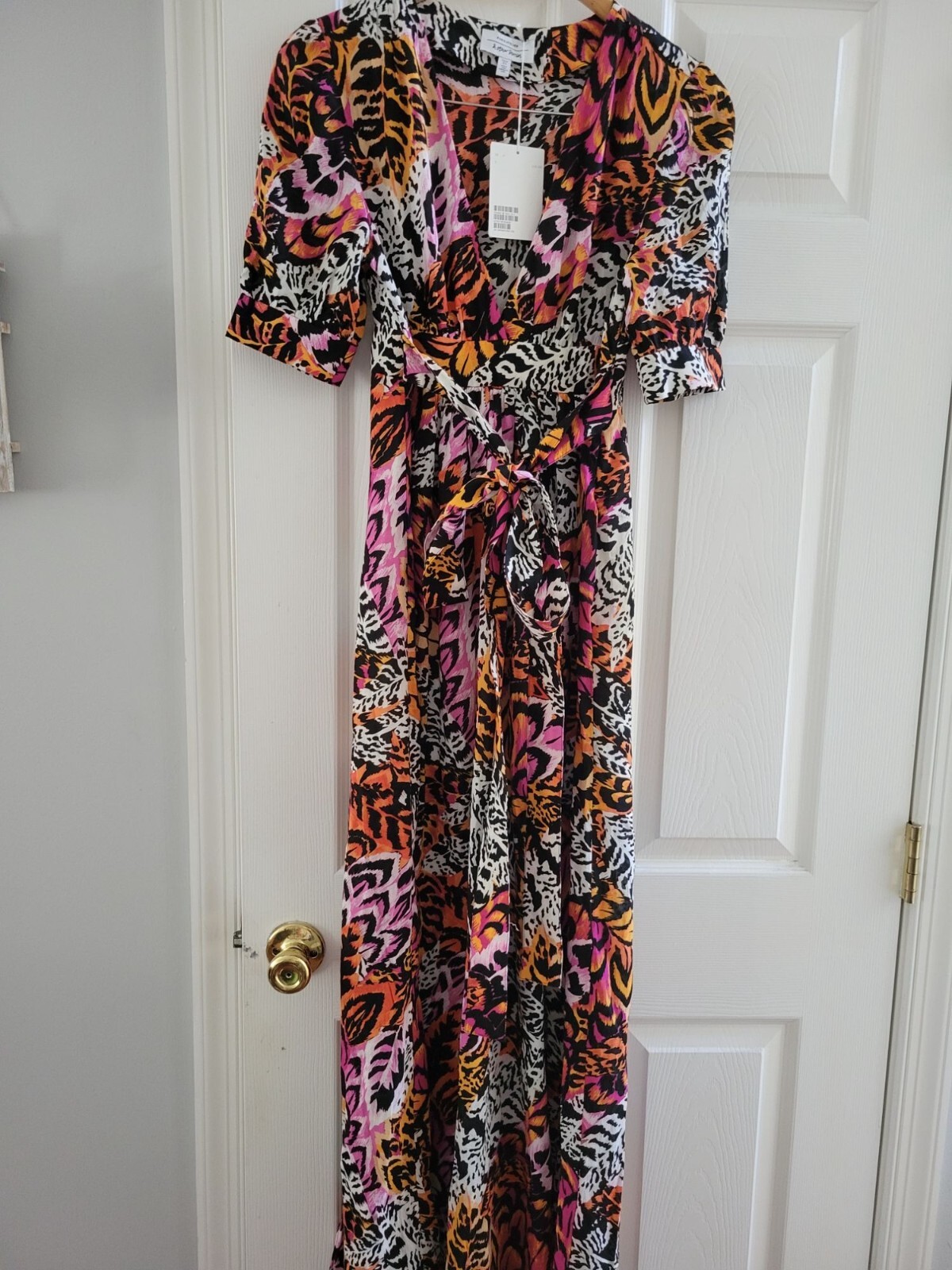 AND OTHER STORIES And Other Stories Anthropologie Maginn Maxi Dress size 6 New Animal print boho