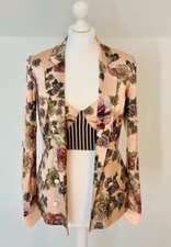 La Perla Floral Double Breasted Silk Blazer Jacket Maps In Bloom Size It 40
