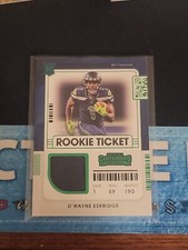 2021 Panini Contenders Dwayne Eskridge Rookie Ticket Patch Green RTS-DWE Seattle