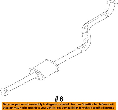 MITSUBISHI OEM 02-03 Lancer 2.0L-L4 Exhaust-Intermediate Pipe 