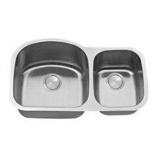 34" x 20" C-Tech-I Massilia LI-100 16 Gauge Double Undermount Kitchen Sink