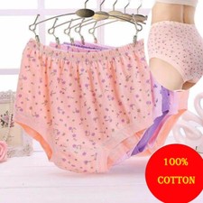 High Waist Women Underwear Cotton Breathable Full Coverage Panties Briefs 4 Pack