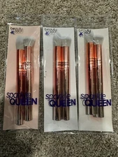 3X Sparkle Queen Beauty 360° 2 Glow Up Brushes Duo Rounded Bristles Highlights