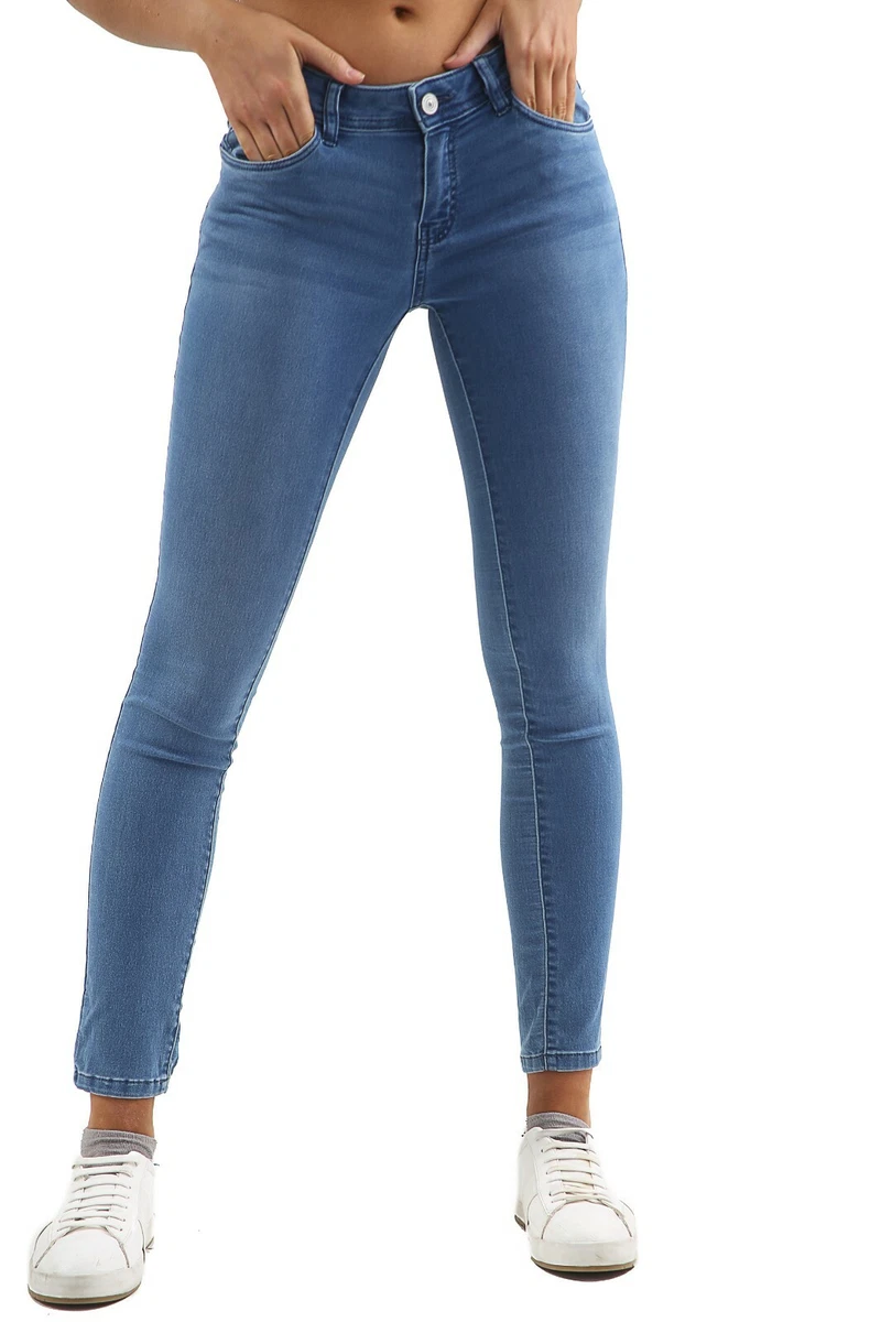 Womens Low Waist Skinny Jeans Ladies Skinny Jeggings Stretch Denim