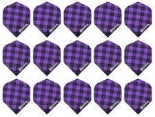 5 New Sets DSX Tartan Standard Dart Flights - Ships w/ Tracking - Purple