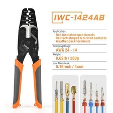 IWISS IWC-1424AB Terminals Crimping Plier Automotive Waterproof Connectors Clamp