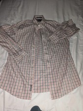 Eddie Bauer Mens Medium Long Sleeve Button Down Multicolor Plaid Dress Shirt