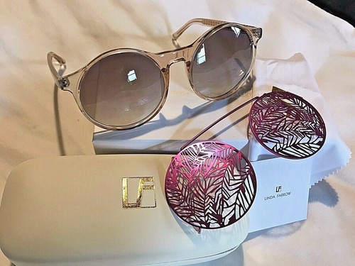 Linda Farrow MATTHEW WILLIAMSON clip su occhiali da sole rosa caldo chiaro  MW139 Japan | eBay