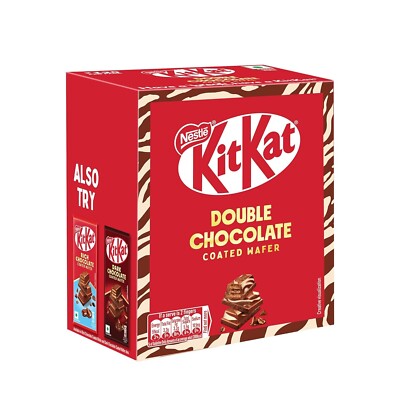 NEU Kitkat Double Chocolate Coated Oblate Bar, 630g, 10er Pack KOSTENLOSER Ve...