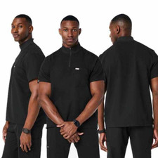 Men s Breathable Jogger Medical Scrubs Band Collar, Plus Size