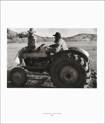 1995 Vintage Print Western Cynthia May 1987 Tractor Hay Field Bar S Ranch Women