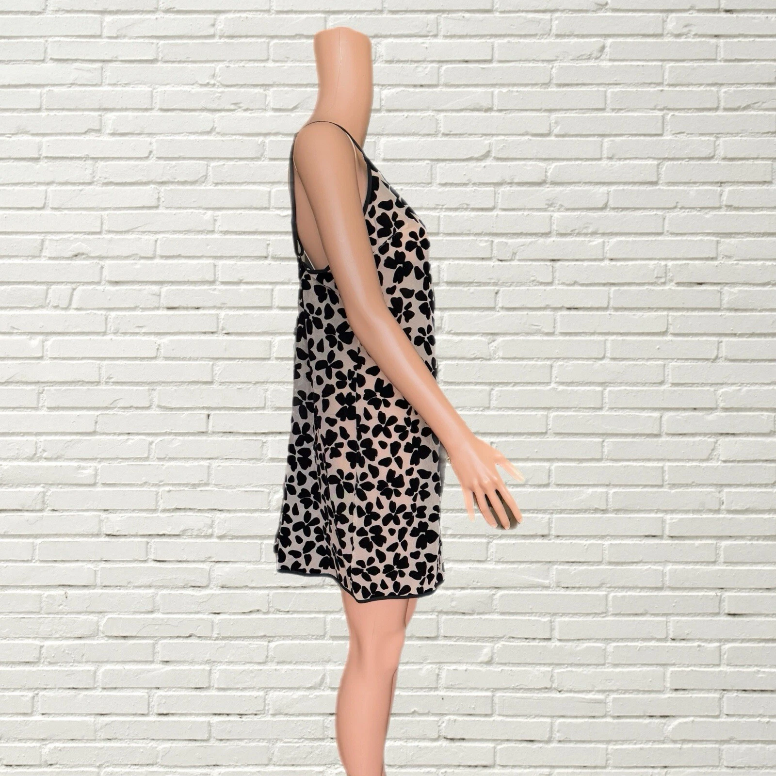 UNDERCOVER Victorias Secret Mini Abito Slip Maglia Marrone Nero Velluto Deadstock Nuovo con etichette Taglia L