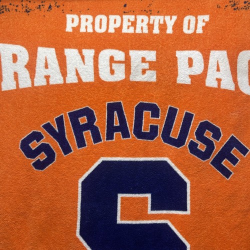 Vintage Syracuse University Property Of Orange Pack Athletic Dept Fleece Blanket - Picture 7 of 10