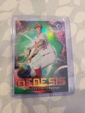 2021 Bowman Chrome Draft Genesis #GNS-16 /99  Michael McGreevy  Cardinals 