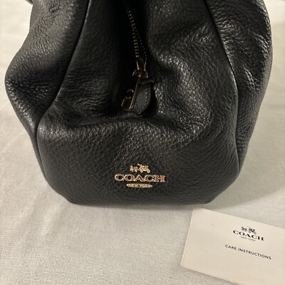 Coach Phoebe Soft Black Pebbled Leather Shoulder Bag F35723 W