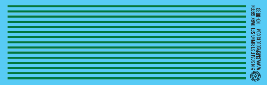 N Scale - Scale Striping Set 5in Dark Green
