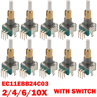 2/4/6/10x Dual Axis Rotary Encoder With Switch 30 Positioning Number 15 Pulse