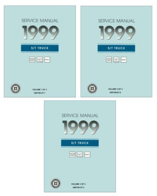 1999 Chevrolet S/T Truck Shop Service Repair Manual Book Engine Drivetrain OEM