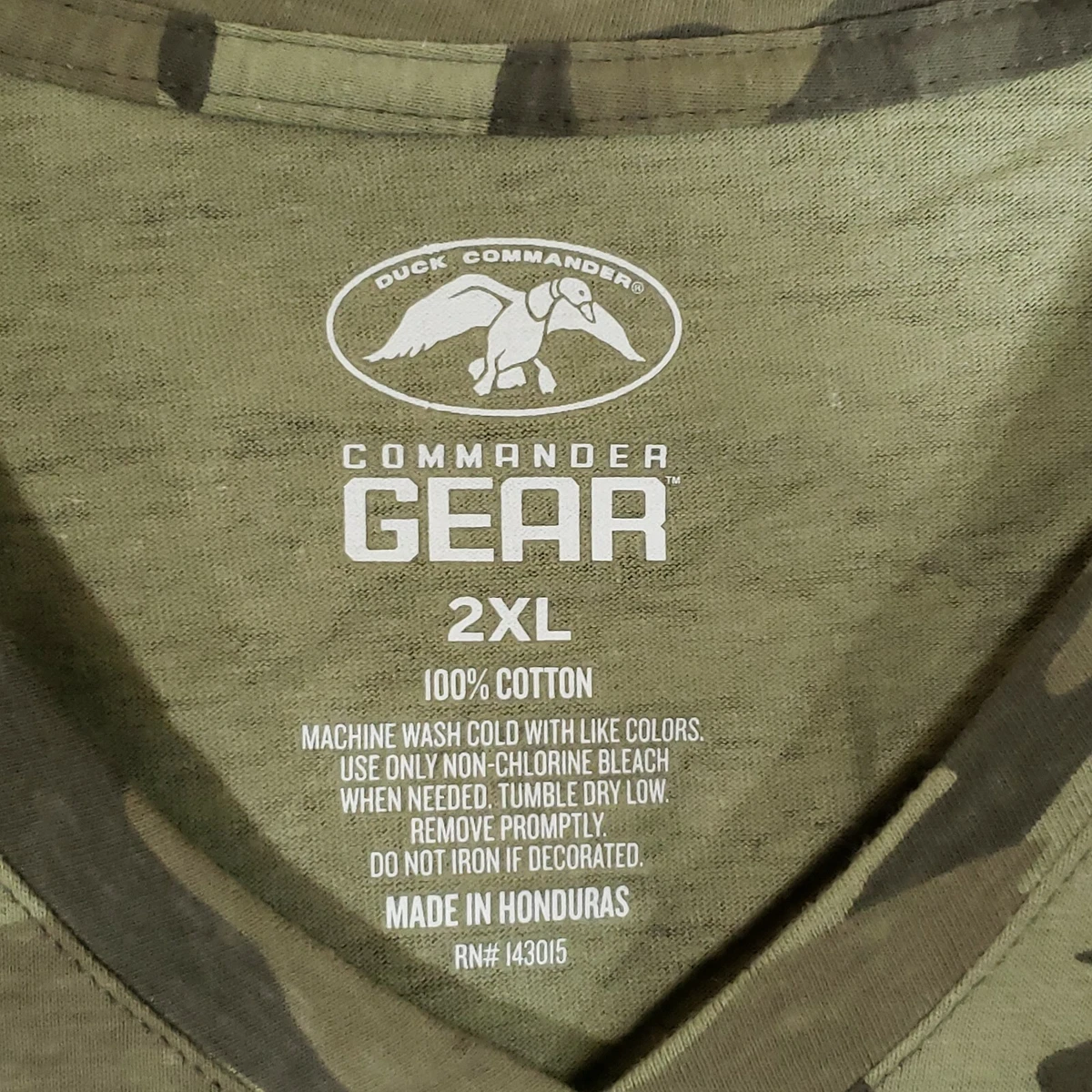 Duck Commander Gear Camo T Shirt Men s Sz 2XL Green Blank Plain