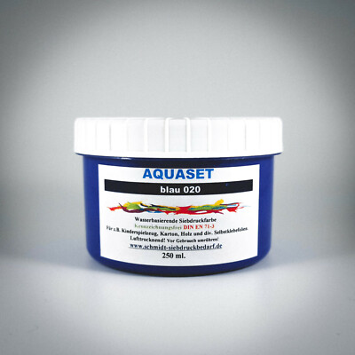 250ml SICO AQUASET 020 UM Blau | Siebdruck | Farbe der Zukunft | DIN EN 71-3