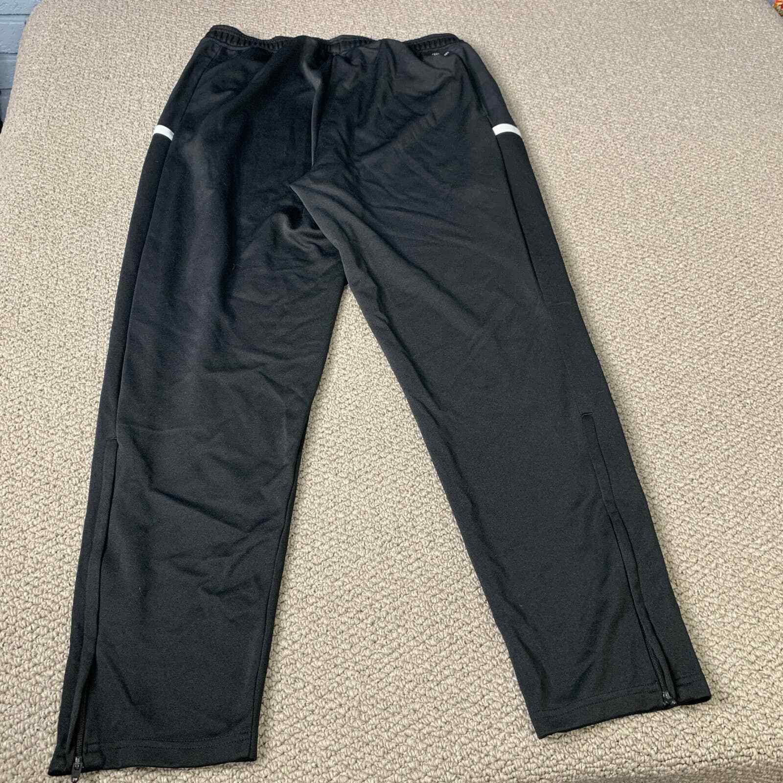 Adidas Mens Track Pants Size Large Black Climacool Zippered Ankles