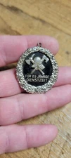 Old German Germany WWI Firefighter Long Service Enameled Pin Medal Badge Award