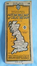 Oxford Bristol vintage map Bartholomew's quarter inch cloth map sheet 18