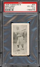 1928 Yuengling's Ice Cream Baseball #32 Max Carey PSA 4.5